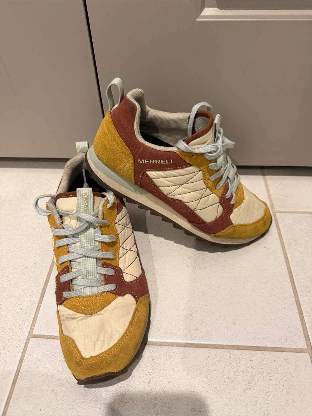 Merrell Quilted Sneakers - Mustard, Rust & Cream